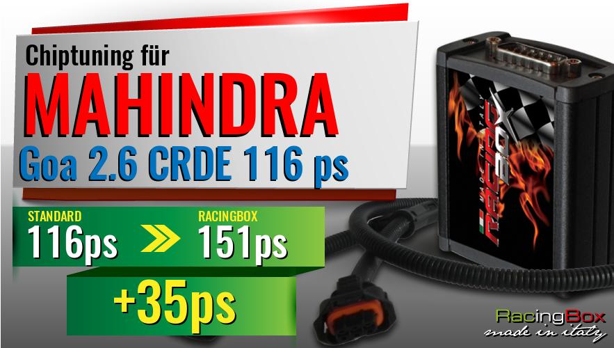 Chiptuning Mahindra Goa 2.6 CRDE 116 ps Leistungssteigerung