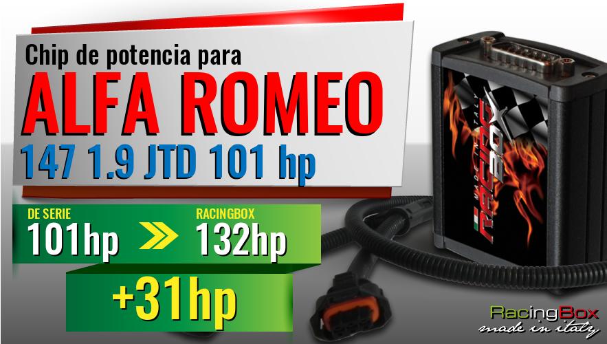 Chip de potencia Alfa Romeo 147 1.9 JTD 101 hp aumento de potencia