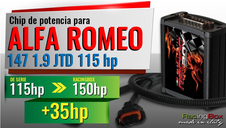 Chip de potencia Alfa Romeo 147 1.9 JTD 115 hp aumento de potencia