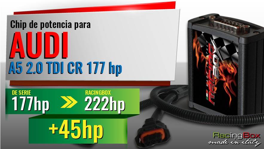 Chip de potencia Audi A5 2.0 TDI CR 177 hp aumento de potencia