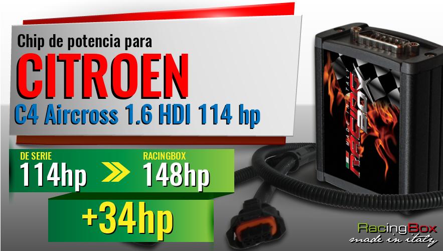 Chip de potencia Citroen C4 Aircross 1.6 HDI 114 hp aumento de potencia