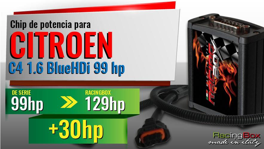 Chip de potencia Citroen C4 1.6 BlueHDi 99 hp aumento de potencia