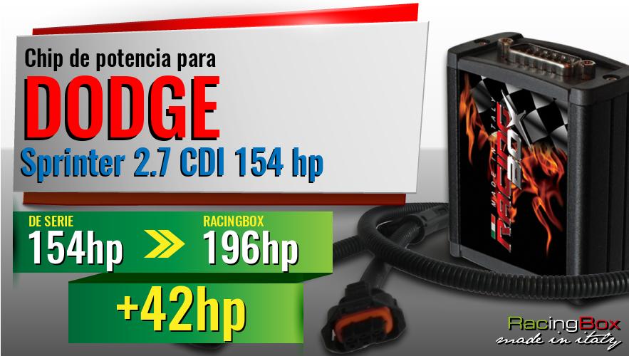 Chip de potencia Dodge Sprinter 2.7 CDI 154 hp aumento de potencia