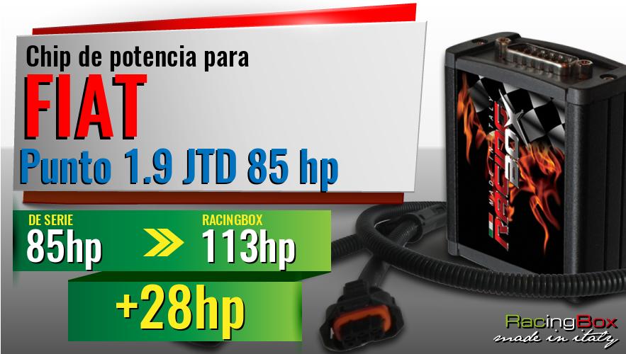 Chip de potencia Fiat Punto 1.9 JTD 85 hp aumento de potencia