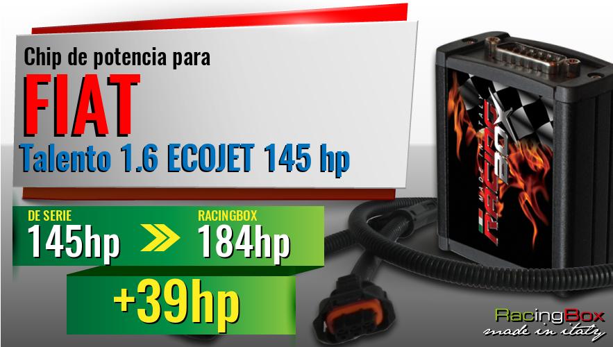 Chip de potencia Fiat Talento 1.6 ECOJET 145 hp aumento de potencia