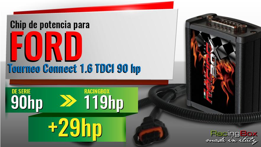 Chip de potencia Ford Tourneo Connect 1.6 TDCI 90 hp aumento de potencia