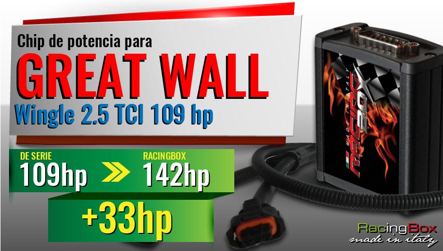 Chip de potencia Great Wall Wingle 2.5 TCI 109 hp aumento de potencia