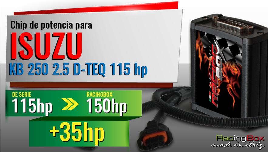 Chip de potencia Isuzu KB 250 2.5 D-TEQ 115 hp aumento de potencia