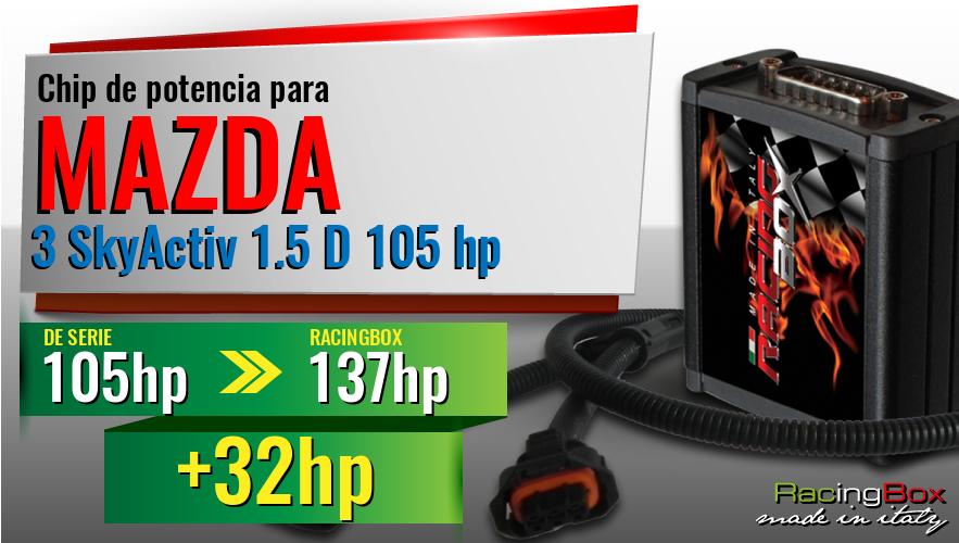 Chip de potencia Mazda 3 SkyActiv 1.5 D 105 hp aumento de potencia