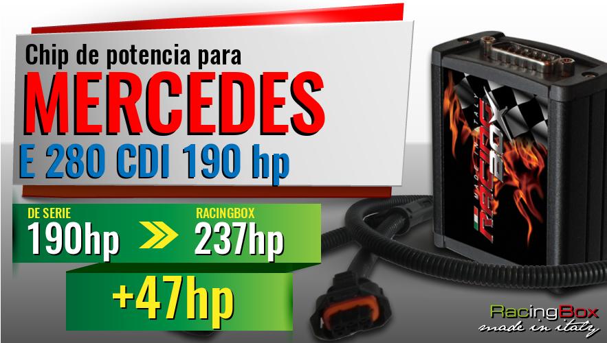 Chip de potencia Mercedes E 280 CDI 190 hp aumento de potencia