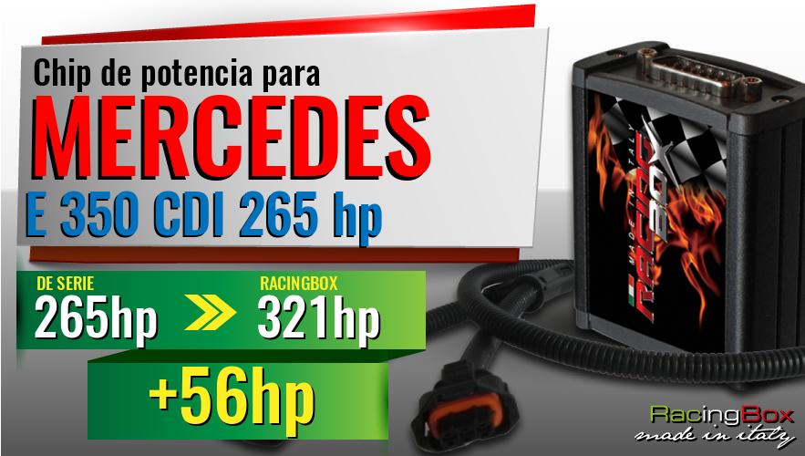 Chip de potencia Mercedes E 350 CDI 265 hp aumento de potencia