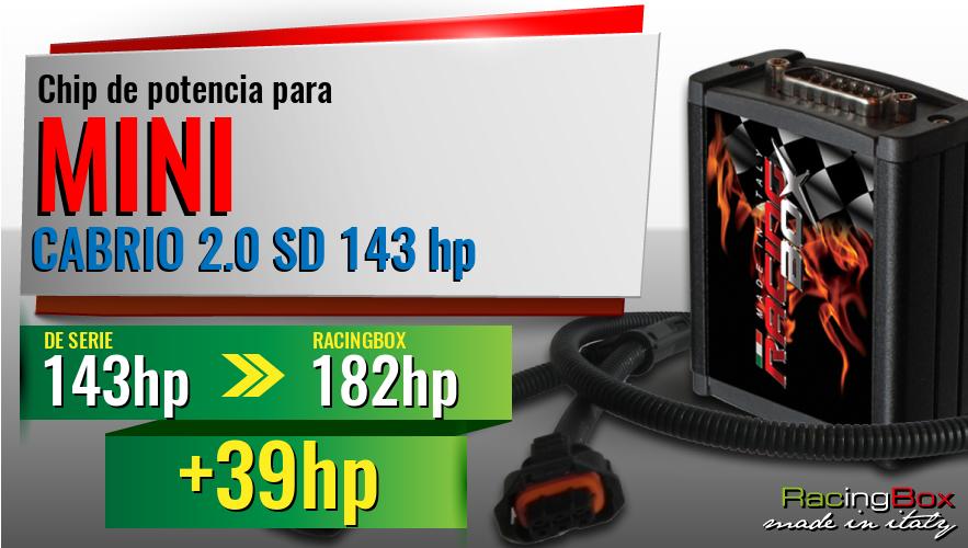 Chip de potencia Mini CABRIO 2.0 SD 143 hp aumento de potencia