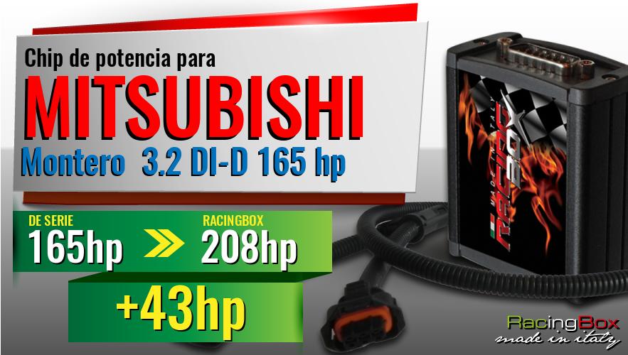 Chip de potencia Mitsubishi Montero 3.2 DI-D 165 hp aumento de potencia