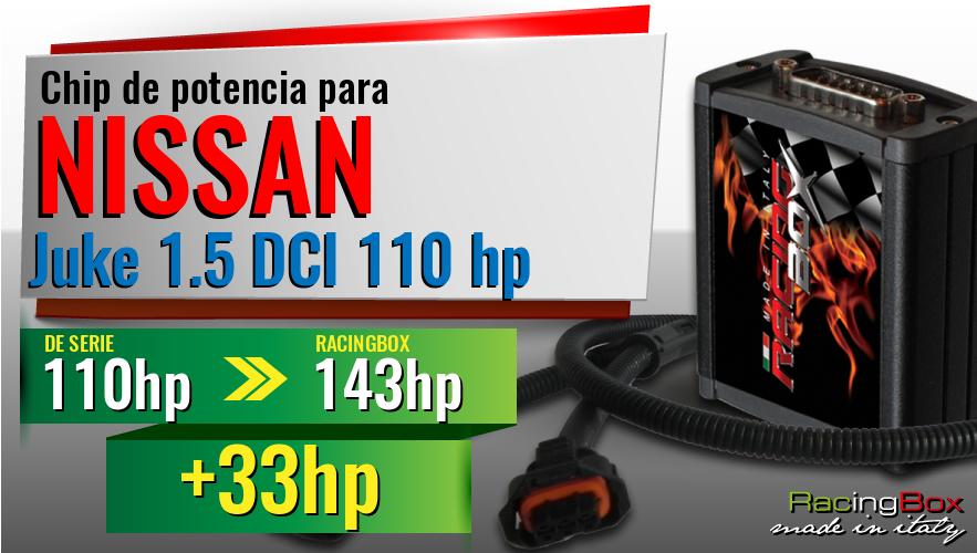 Chip de potencia Nissan Juke 1.5 DCI 110 hp aumento de potencia