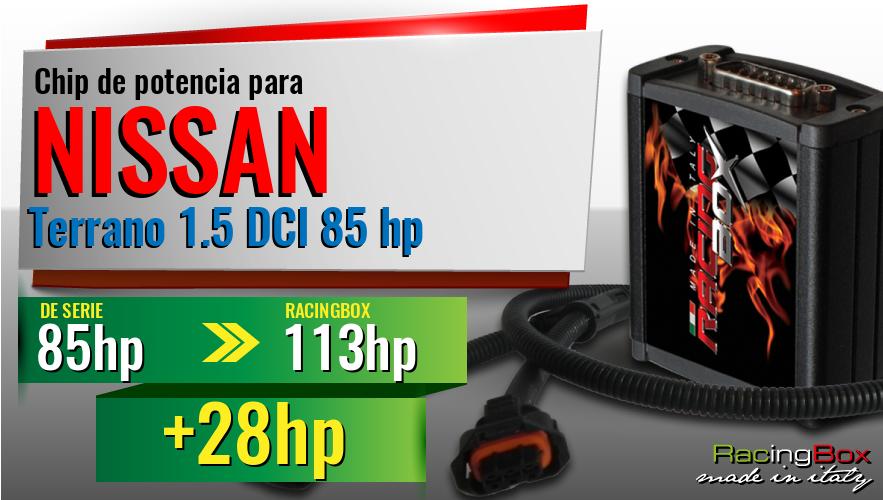 Chip de potencia Nissan Terrano 1.5 DCI 85 hp aumento de potencia