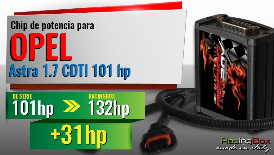 Chip de potencia Opel Astra 1.7 CDTI 101 hp aumento de potencia