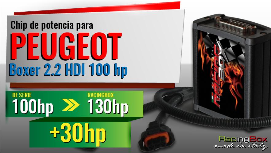 Chip de potencia Peugeot Boxer 2.2 HDI 100 hp aumento de potencia