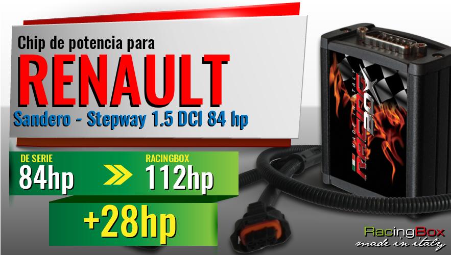 Chip de potencia Renault Sandero - Stepway 1.5 DCI 84 hp aumento de potencia