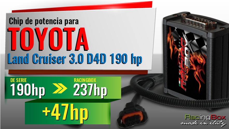 Chip de potencia Toyota Land Cruiser 3.0 D4D 190 hp aumento de potencia