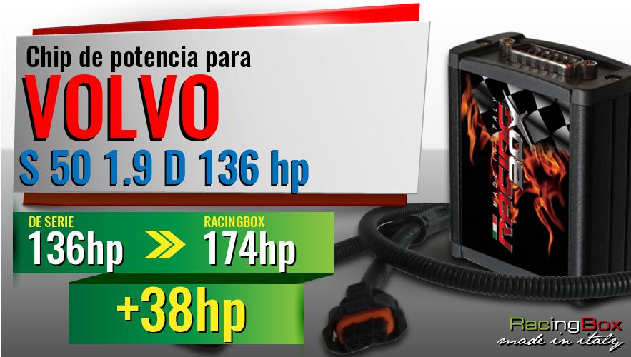 Chip de potencia Volvo S 50 1.9 D 136 hp aumento de potencia