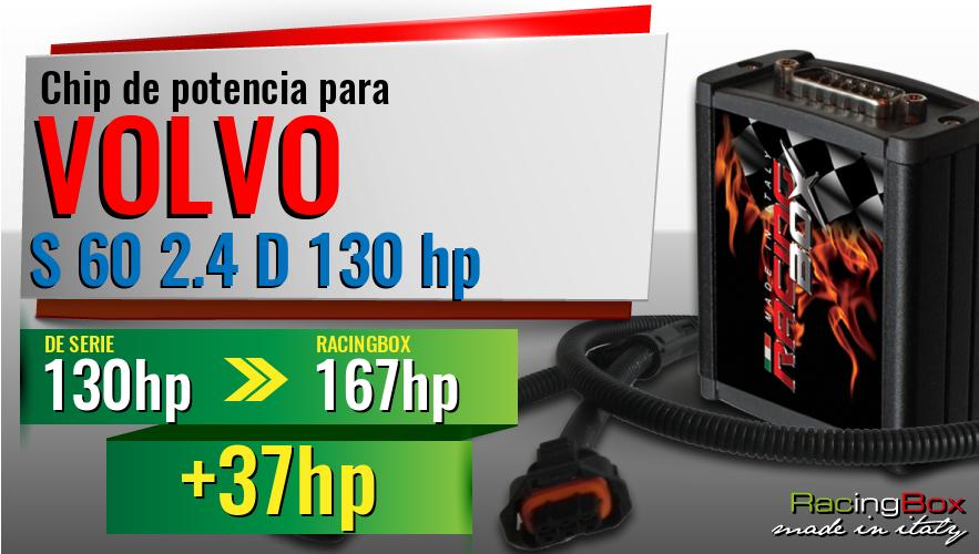 Chip de potencia Volvo S 60 2.4 D 130 hp aumento de potencia