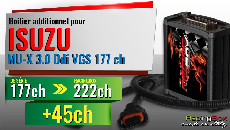 Boitier additionnel Isuzu MU-X 3.0 Ddi VGS 177 ch augmentation de puissance