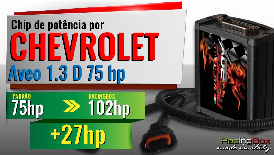 Chip de potência Chevrolet Aveo 1.3 D 75 hp aumento de potência