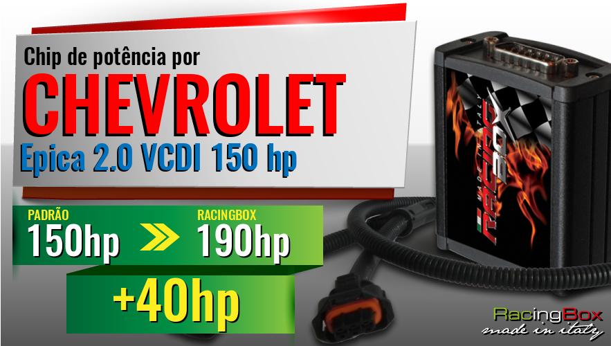 Chip de potência Chevrolet Epica 2.0 VCDI 150 hp aumento de potência