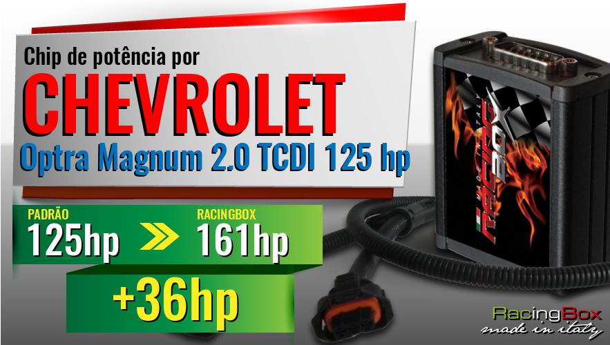 Chip de potência Chevrolet Optra Magnum 2.0 TCDI 125 hp aumento de potência