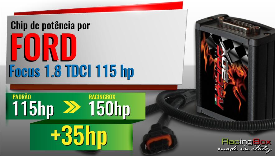 Chip de potência Ford Focus 1.8 TDCI 115 hp aumento de potência