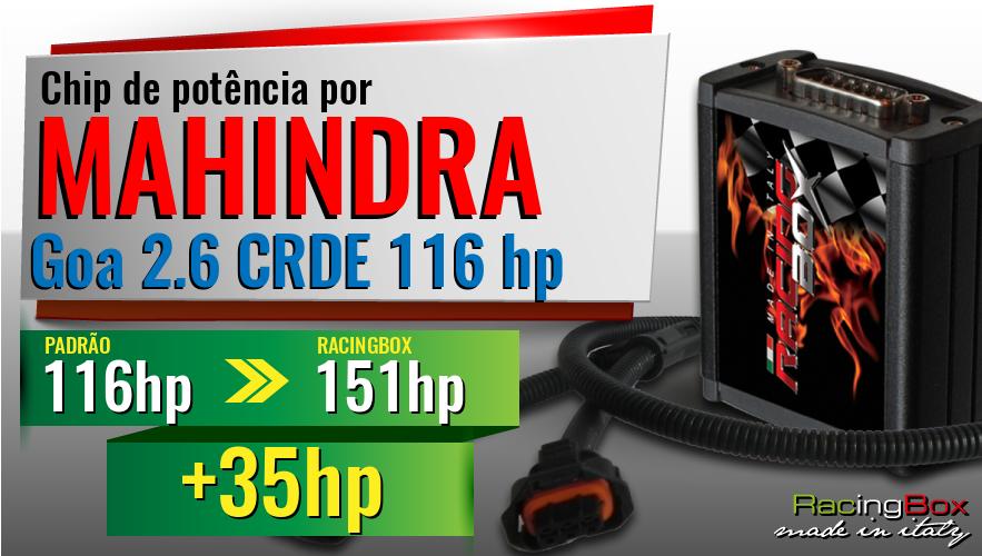 Chip de potência Mahindra Goa 2.6 CRDE 116 hp aumento de potência