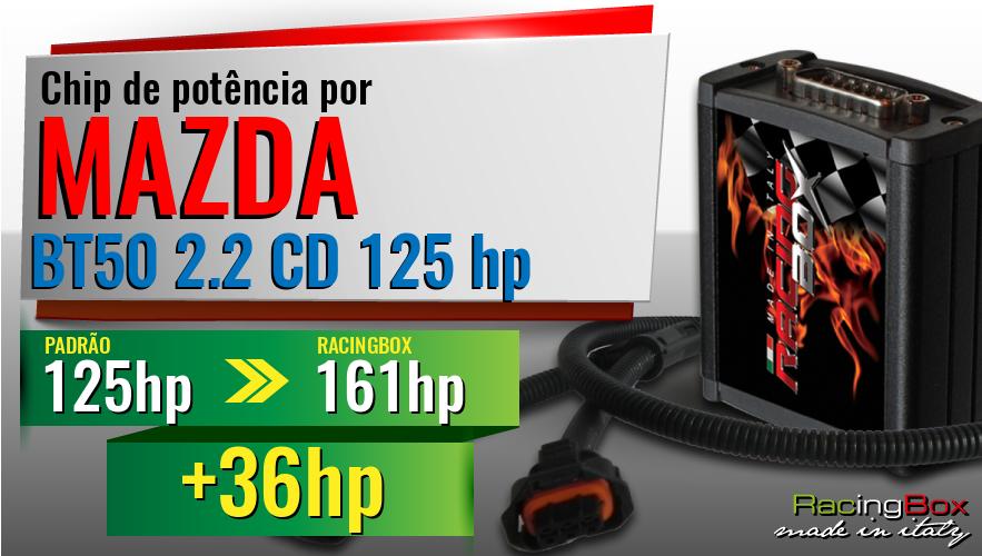 Chip de potência Mazda BT50 2.2 CD 125 hp aumento de potência