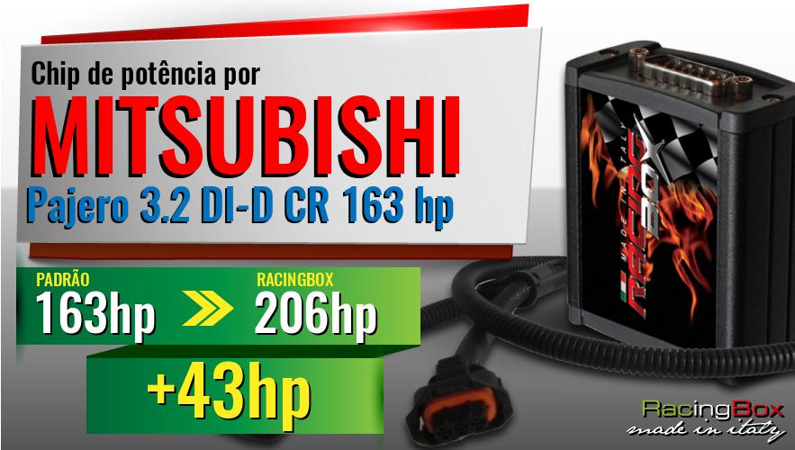 Chip de potência Mitsubishi Pajero 3.2 DI-D CR 163 hp aumento de potência