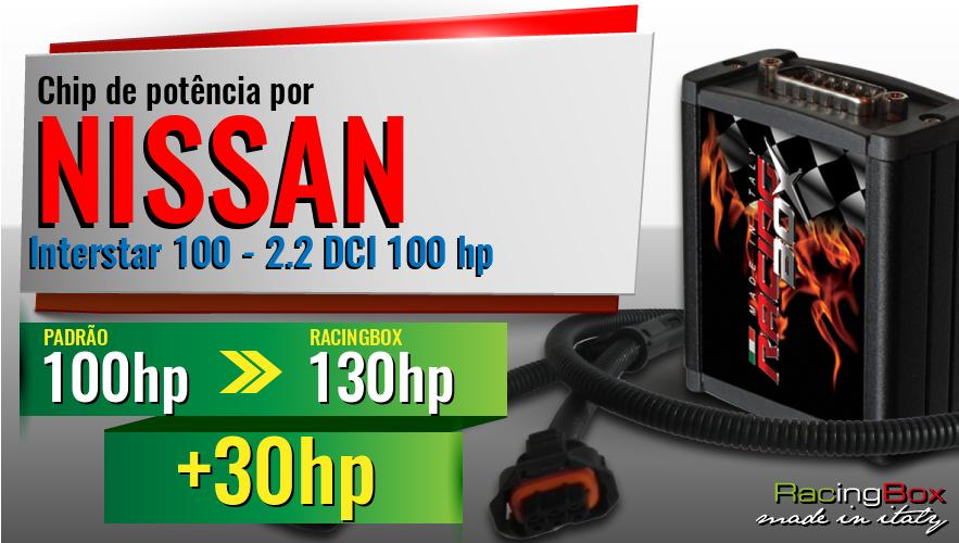 Chip de potência Nissan Interstar 100 - 2.2 DCI 100 hp aumento de potência