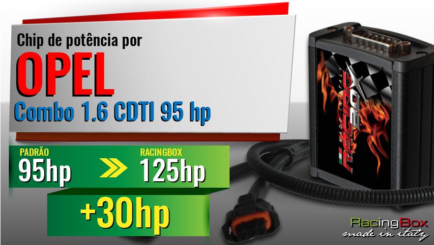 Chip de potência Opel Combo 1.6 CDTI 95 hp aumento de potência