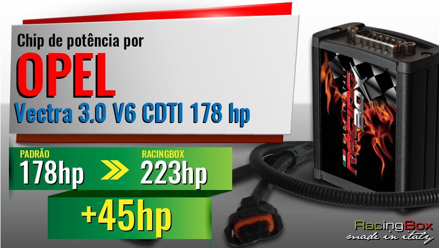 Chip de potência Opel Vectra 3.0 V6 CDTI 178 hp aumento de potência