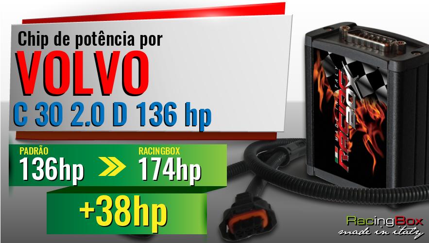 Chip de potência Volvo C 30 2.0 D 136 hp aumento de potência