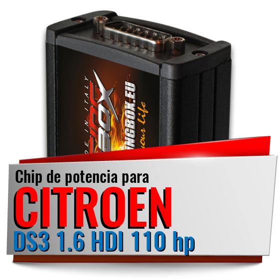 Chip de potencia Citroen DS3 1.6 HDI 110 hp