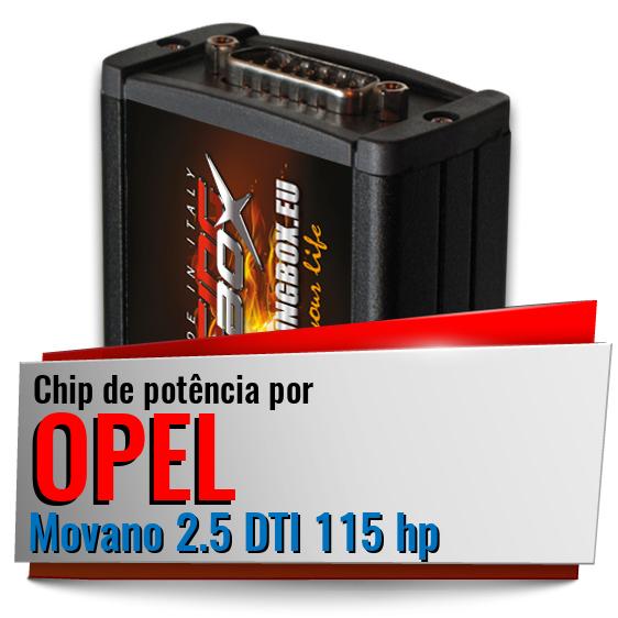 Chip de potência Opel Movano 2.5 DTI 115 hp